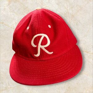 Seattle Raniers Ebbets Field Flannels Red Wool Cap MLB 7 1/8 Made in USA VTG